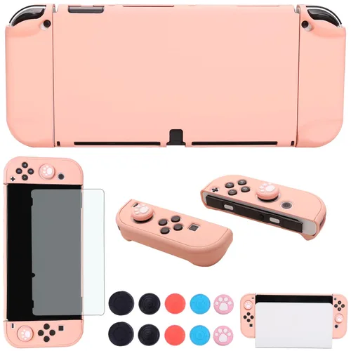 Vista 14 de COMCOOL Dockable Case for Nintendo Switch Oled - [9 FT Military Grade Drop Protection] [with Tempered Glass Screen Protector and Thumb Grips] Cute
