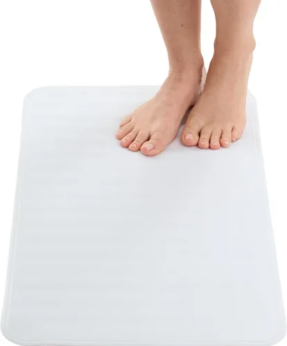 Vista 18 de ENKOSI Tapete de ducha antideslizante – Alfombra de baño para suelos de bañera y ducha – Alfombra antideslizante con fuerte agarre de ventosa