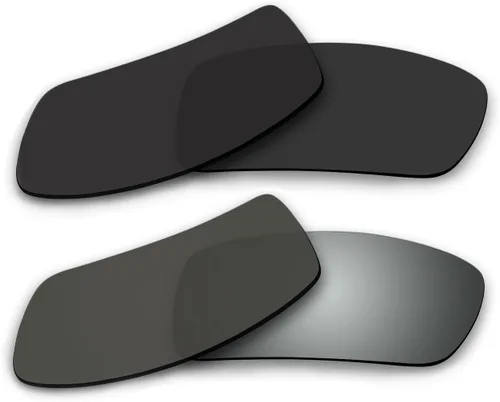Vista 4 de ACOMPATIBLE Lentes polarizadas de repuesto negro y titanio para gafas de sol Oakley Gascan