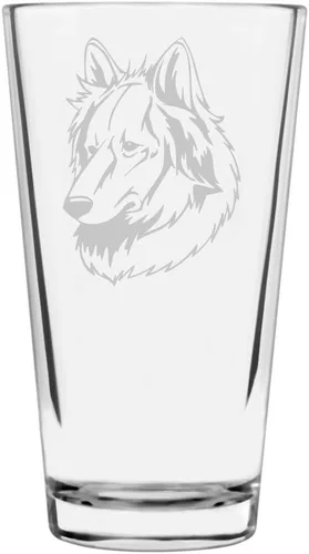 Vista 345 de Podenco Canario - Vaso de pinta de 16 onzas con temática de perro personalizado