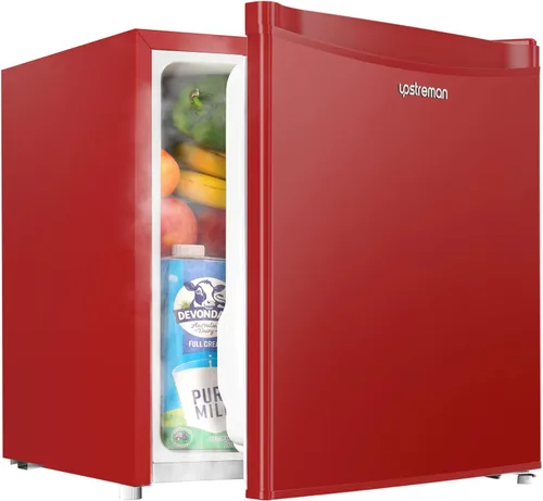 Vista 10 de Upstreman - Mini refrigerador de 1.7 pies cúbicos con congelador, acero inoxidable -FR17