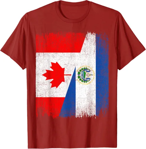 Vista 49 de Camiseta Half Canada El Salvador Flag Canadian Salvadoran Pride Roots