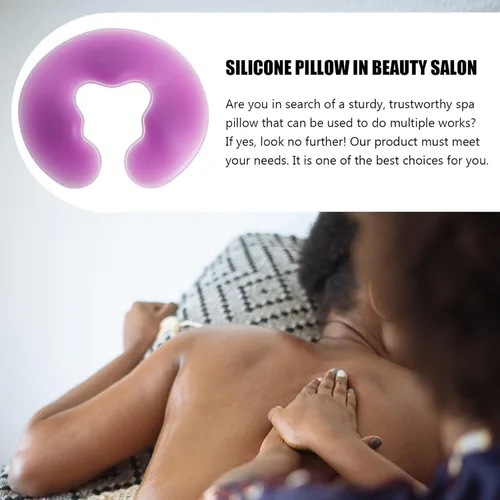 Vista 6 de Almohada de salón de belleza Spa Almohada de spa Almohada de spa Almohada de salón de boca abajo Almohada de silicona Almohada boca abajo Almohada