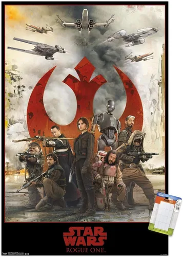 Vista 17 de Trends International Star Wars: Rogue One - Póster de pared de montaje, 14.725 x 22.375 pulgadas, versión enmarcada de madera de granero