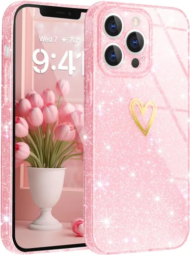 Vista 9 de Funda para iPhone 12 Pro Max, [purpurina transparente] [nunca amarilla] fundas de teléfono a prueba de golpes, funda protectora de silicona suave