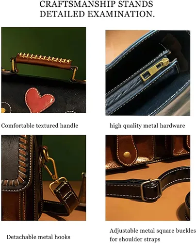 Vista 3 de TSAWES Bolso bandolera vintage clásico Cambridge para trabajo bolso cruzado de trabajo bolso de mano para iPad de 97 pulgadas