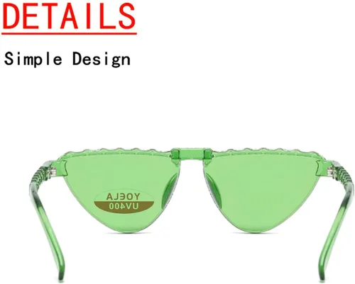 Vista 5 de OLIN Yoela Triangle Rimless Sunglasses One Piece Colored Transparent Sunglasses For Women and Men