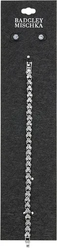 Vista 3 de Badgley Mischka Women's Strand Bracelet - Cubic Zirconia Tennis Bracelet and Matching Stud Earrings - Bridal Bridesmaids Wedding Jewelry for Women