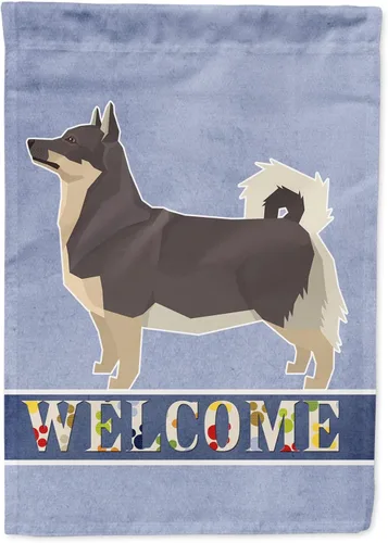 Vista 113 de Caroline's Treasures CK3704GF Bandera de jardín de bienvenida de Akita Shepherd Black and Tan - Bandera decorativa para patio exterior, patio