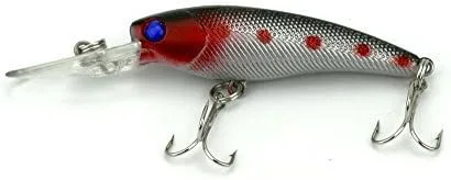 Vista 6 de 8 piezas de buceo profundo Minnow pesca señuelos Crankbaits Kit para lubina y trucha aparejos de pesca 9cm/3.54"/0.29 oz