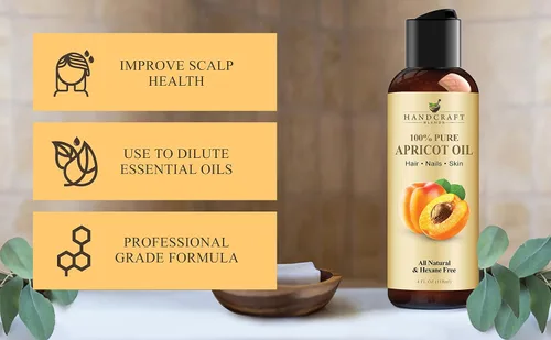 Vista 4 de Handcraft Blends Aceite de Semilla de Albaricoque - Prensado en Frío 4 Fl Oz - 100% Puro y Natural - Aceite Portador de Grado Premium para Piel