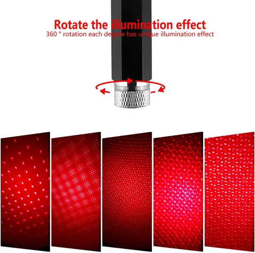 Vista 2 de LEDCARE Proyector de Estrellas USB con Luz Nocturna, Luces Portátiles Ajustables Románticas para Techo Interior del Automóvil, Proyector de Lámpara
