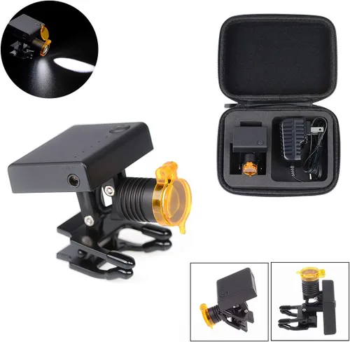 Vista 4 de Cabeza 3W para gafas con clip óptico tipo + caja de almacenamiento (3W)