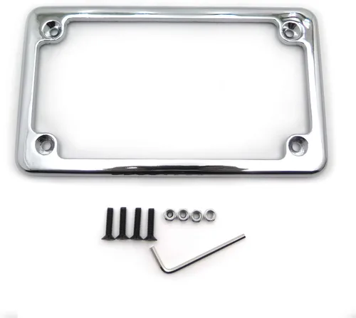 Vista 14 de MT294-004 - Marco de matrícula de motocicleta compatible con placa de motocicleta de 4 x 7 pulgadas de ancho extra de 1 pulgada