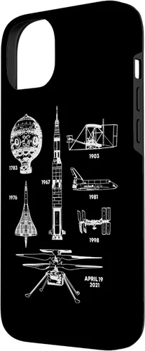 Vista 2 de Funda para iPhone 14 Plus Ingenuity Mars Helicopter Histórica Primera Evolución de Vuelo
