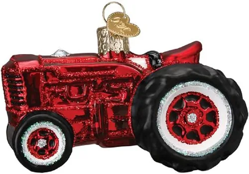 Vista 12 de Old World Christmas: Colección Fireman - Adorno de vidrio soplado para árbol de Navidad Granero
