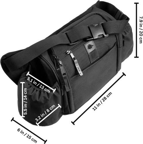 Vista 2 de Cangurera multiusos para cámara cruzada en la cintura, para hombres y mujeres, el accesorio definitivo para fotógrafos, viajeros, excursionistas