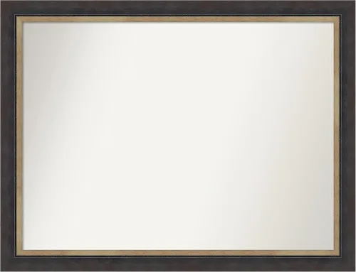 Vista 321 de Amanti Art Espejo personalizado, espejo de baño negro Astor, espejo de pared o espejo de tocador de baño sobre el fregadero (25 x 25 pulgadas)