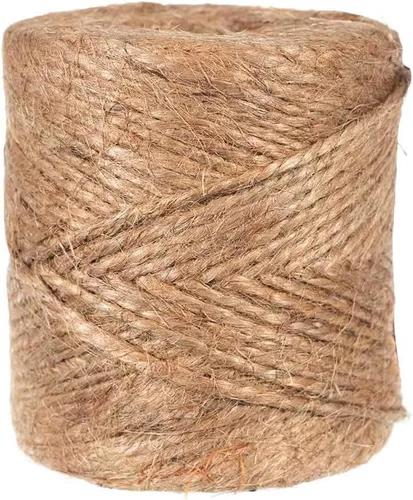 Vista 2 de Cordel de yute de 2 capas – Cordel de yute marrón totalmente natural (0.069 pulgadas - 450 pies)
