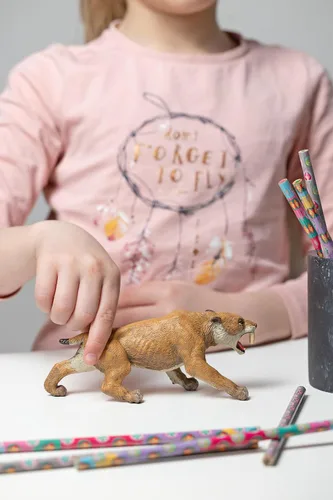 Vista 2 de Papo, modelos de animales de juguete – Tigre dientes de sable Smilodon – figura prehistórica