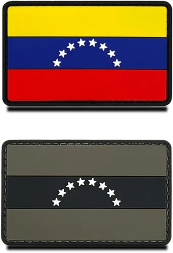 Vista 5 de 2 parches de goma de PVC 3D con bandera nacional de Canadá, material resistente y sólido, respaldo con gancho táctico de hoja de arce canadiense