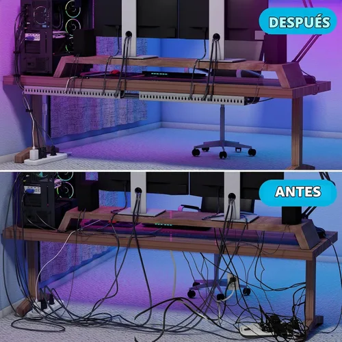 Vista 4 de Kit de conducto de cable con ranura abierta, 31.4" (2 x 15.7) para gestión de cables de rack de servidor, conducto de gestión de cables para ocultar