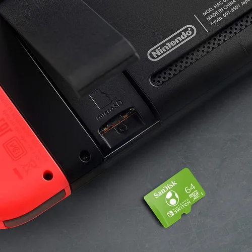 Vista 3 de SanDisk 64GB Tarjeta microSDXC con licencia para Nintendo Switch, Edición Yoshi - SDSQXAO-064G-GN6ZN