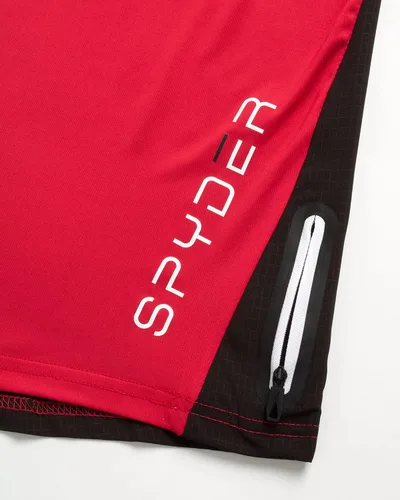 Vista 4 de Spyder Camiseta deportiva para hombre - Camiseta deportiva de rendimiento activo - Camisa de manga corta Dry Fit (S-XL)
