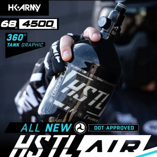 Vista 2 de HK Army 68ci 4500psi - Tanque de paintball HPA de fibra de carbono HSTL