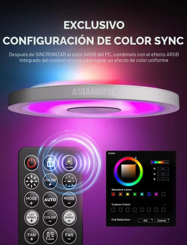 Vista 7 de AsiaHorse [Actualizado] Controlador de concentrador de ventilador ASH-S1 ARGB, PWM de 9 puertos y concentrador ARGB direccionable de 5 V con control