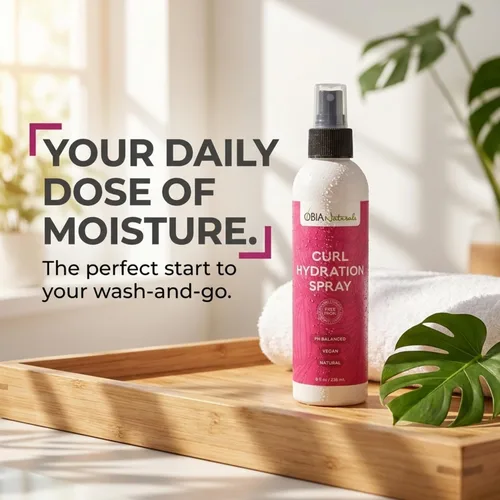 Vista 8 de OBIA Naturals Spray de hidratación para rizos – Hidratante refrescante, hidratante y nutritivo para cabello seco y rizos, 8 onzas.