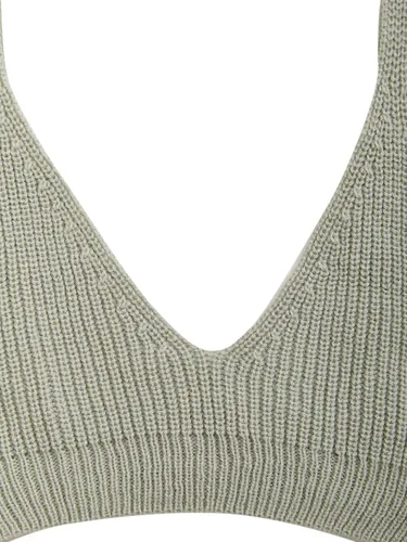 Vista 3 de SweatyRocks Camiseta sin mangas con cuello en V y sin mangas de punto ajustado para mujer
