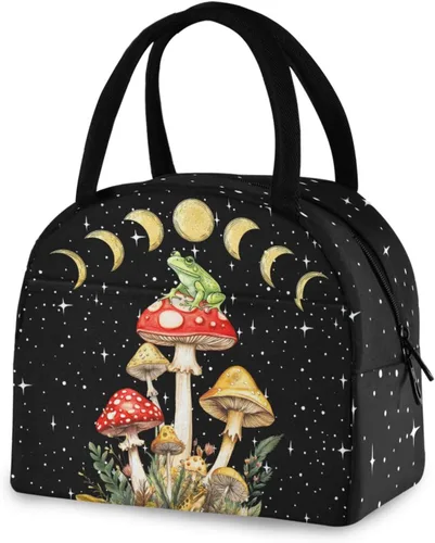 Vista 29 de Bolsa de almuerzo Axolotl para mujeres, hombres y niños, lonchera aislada reutilizable para oficina, trabajo, escuela, picnic, caminata Reusable