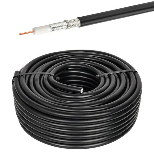 Vista 6 de MOOKEERF Cable coaxial RG11 de 100 pies, 75 ohmios Cable RG11 de baja pérdida de 100 pies, sin carrete de madera