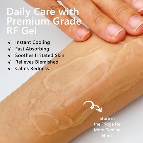Vista 5 de Oeneis Gel de radiofrecuencia para uso con máquina facial RF, gel conductor para microcorriente facial, uso para calmar e hidratar la piel, tubo