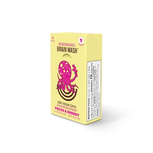 Vista 5 de Wunderground 's Brain Wash Craft Café instantáneo Plus SuperBoost de hongos (10, caja para servir)