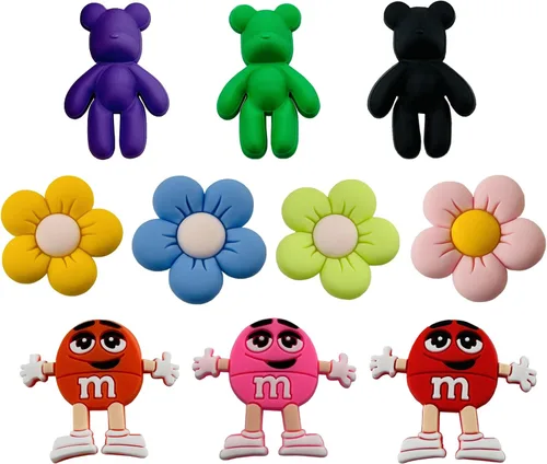Vista 4 de 30, 50, 100 dijes para zapatos de té Boba de verano para niños, adolescentes y adultos, lindos dijes geniales de vaca, flor, bruja para niñas
