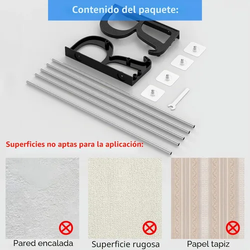 Vista 5 de Zapatero de pared para almacenamiento de zapatos de caravana, paquete de 3 zapateros montado en la pared con soportes adhesivos para colgar
