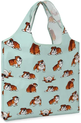 Vista 6 de WIRESTER Bolsa de comestibles reutilizable para mujer, bolsa de compras plegable, bonita bolsa de hombro, bolsa de playa Barnyard Pollo Gallos Verde