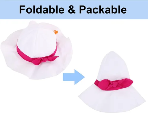 Vista 27 de SimpliKids Sombrero de sol para bebé de ala ancha con protección solar UPF 50+ UV Ray