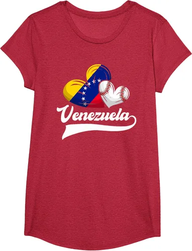 Vista 45 de Camiseta de béisbol venezolana con diseño de corazón y bandera de Venezuela, Negro