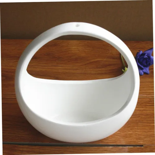 Vista 8 de GANAZONO 1 cesta colgante maceta de cerámica para oficina en casa, lavabo decorativo de porcelana para plantas carnosas, espacio de plantación más