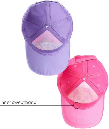Vista 5 de Nickelodeon Paquete de 2 gorras de béisbol de algodón de Paw Patrol para niñas (niñasniñas)