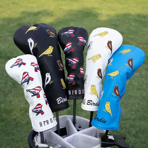 Vista 8 de Cubiertas para cabeza de golf, cubierta para driver, cubierta para madera 3, cubiertas para cabeza de híbrido, bordado, bandera estadounidense