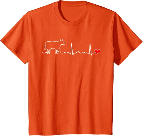 Vista 33 de Camiseta de paciente con corazón I Love My Cow Valve EKG Heartbeat Heart Pacient, Negro, S
