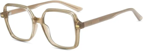 Vista 9 de Firmoo Lentes de bloqueo de luz azul para mujeres/hombres, antifatiga ocular, lentes de computadora con marco cuadrado Negro