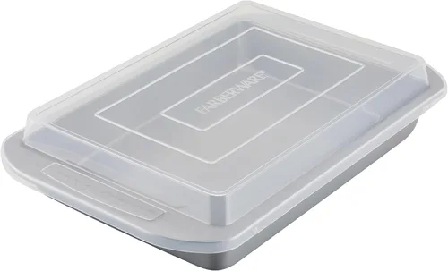 Vista 14 de Farberware Moldes antiadherentes para hornear, molde antiadherente para tartas, rectangular, 9 x 13 pulgadas, color gris, (paquete de 6)