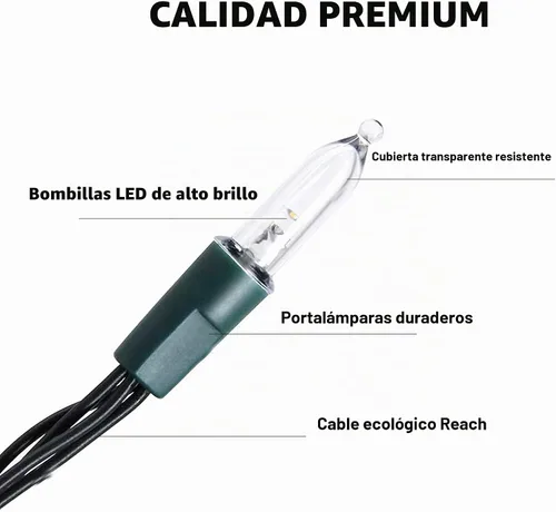 Vista 5 de Dazzle Bright 50 luces LED de Navidad que funcionan con bateo, mini tira de luces impermeables de 16 pies con 8 modos para Navidad, interiores