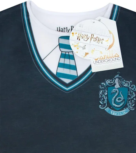 Vista 2 de Harry Potter Disfraz de Slytherin para mujer camiseta de cosplay S - XXXL Blanco