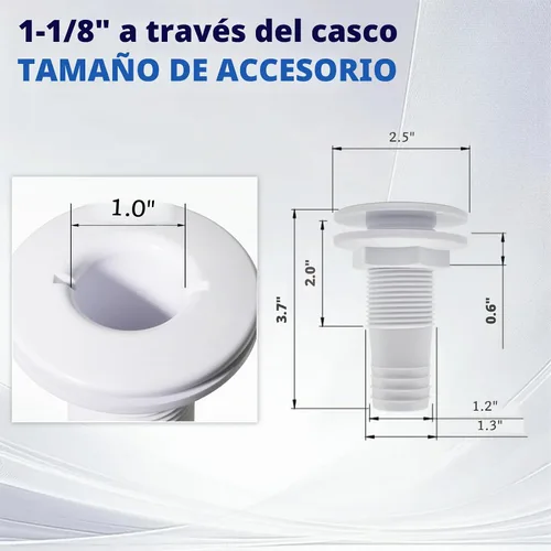 Vista 4 de Kit de instalación de manguera de bomba de sentina HXH de 1-1/8 pulgadas x